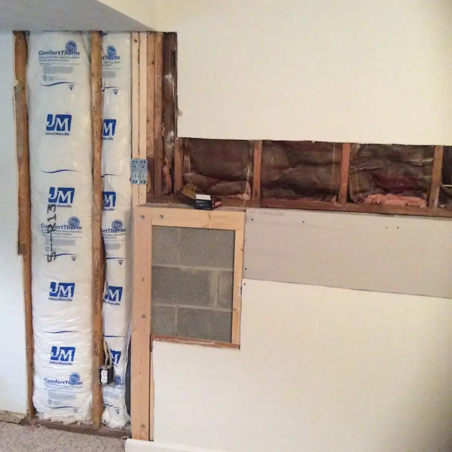 Wall insulation replacement during Contents Cleaning & Restoration in Alexandria